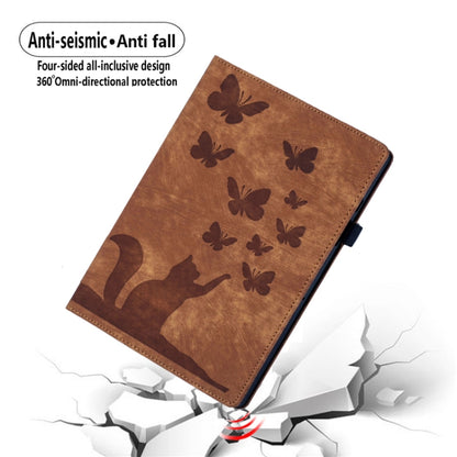For iPad Pro 13 2024 Butterfly Cat Embossing Leather Tablet Case(Brown) - iPad Pro 13 2024 Cases by PMC Jewellery | Online Shopping South Africa | PMC Jewellery | Buy Now Pay Later Mobicred