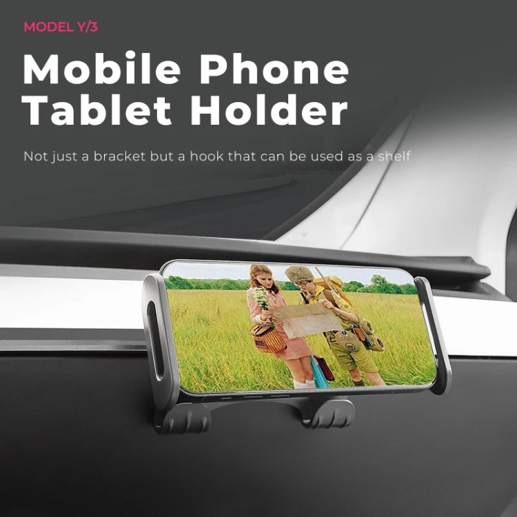 For Tesla Model 3 / Y Car Rear Seat Phone Tablet Holder, Style:Bracket Base - Car Holders by PMC Jewellery | Online Shopping South Africa | PMC Jewellery | Buy Now Pay Later Mobicred