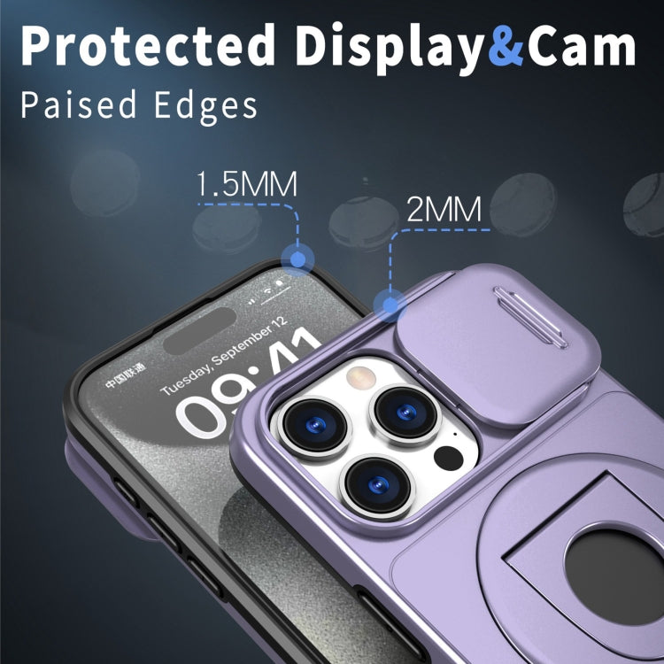 For iPhone 11 Pro Camshield MagSafe Ring Holder Armor Phone Case(Purple) - free shipping - PMC TechLife - Order now!