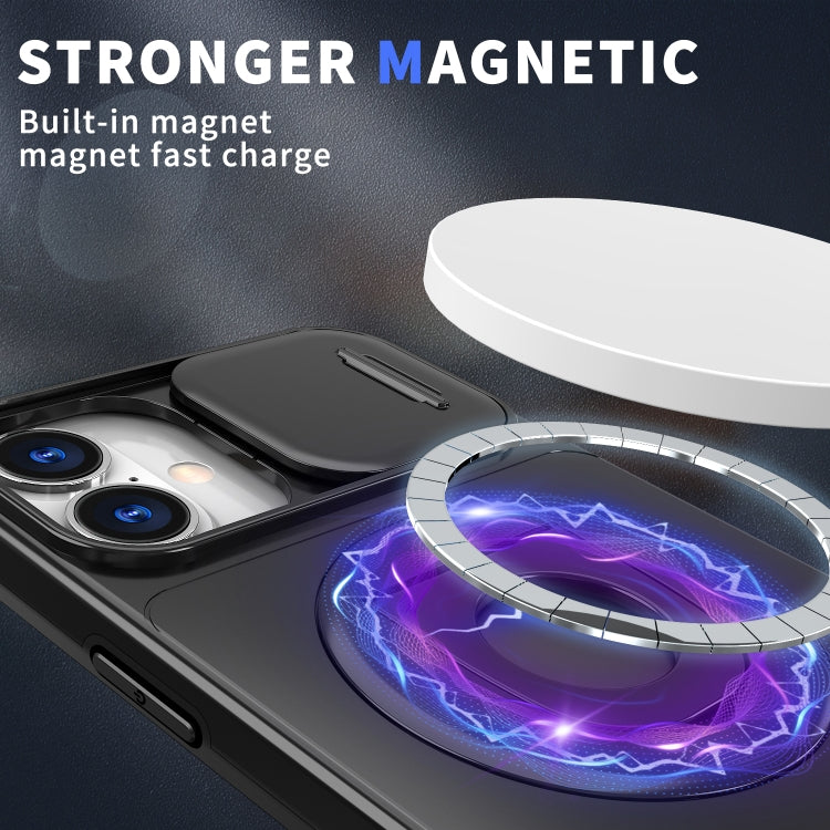For iPhone 16 Plus Camshield MagSafe Ring Holder Armor Phone Case(Black) - iPhone 16 Plus Cases by PMC TechLife | Online Shopping South Africa | PMC TechLife | Buy Now Pay Later Mobicred
