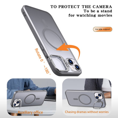 For iPhone 11 Metal Invisible Camera Holder MagSafe Magnetic Phone Case(Grey) - iPhone 11 Cases by PMC Jewellery | Online Shopping South Africa | PMC Jewellery