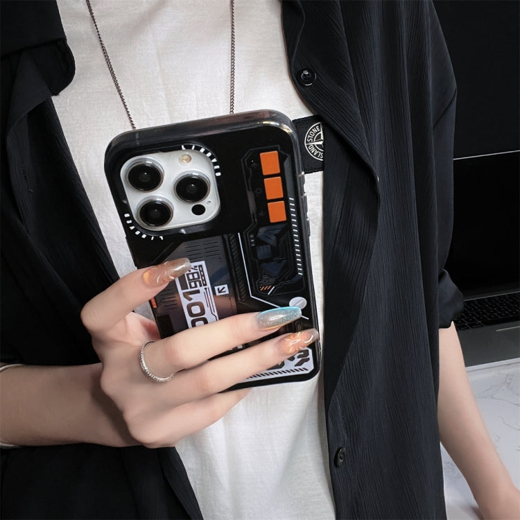 For iPhone 15 Pro Mecha Circuit Board Pattern Phone Case(Black) - iPhone 15 Pro Cases by PMC TechLife | Online Shopping South Africa | PMC TechLife