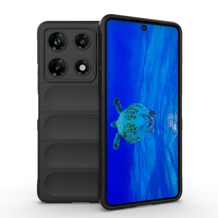 For Infinix Note 30 Pro X6788 Magic Shield TPU + Flannel Phone Case(Black) - Infinix Cases by PMC TechLife | Online Shopping South Africa | PMC TechLife | Buy Now Pay Later Mobicred