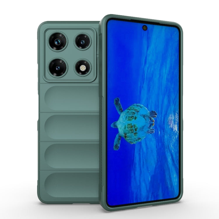 For Infinix Note 30 Pro X6788 Magic Shield TPU + Flannel Phone Case(Dark Green) - Infinix Cases by PMC TechLife | Online Shopping South Africa | PMC TechLife | Buy Now Pay Later Mobicred