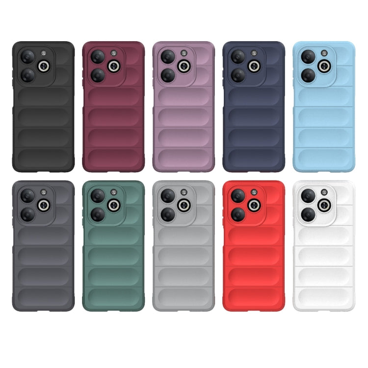 For Infinix Smart 8 Magic Shield TPU + Flannel Phone Case(Black) - Infinix Cases by PMC TechLife | Online Shopping South Africa | PMC TechLife | Buy Now Pay Later Mobicred