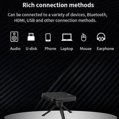 S90 DLP Android 9.0 2GB+32GB 4K Mini WiFi Smart Projector, Power Plug:US Plug(Black) - Mini Projector by PMC Jewellery | Online Shopping South Africa | PMC Jewellery | Buy Now Pay Later Mobicred