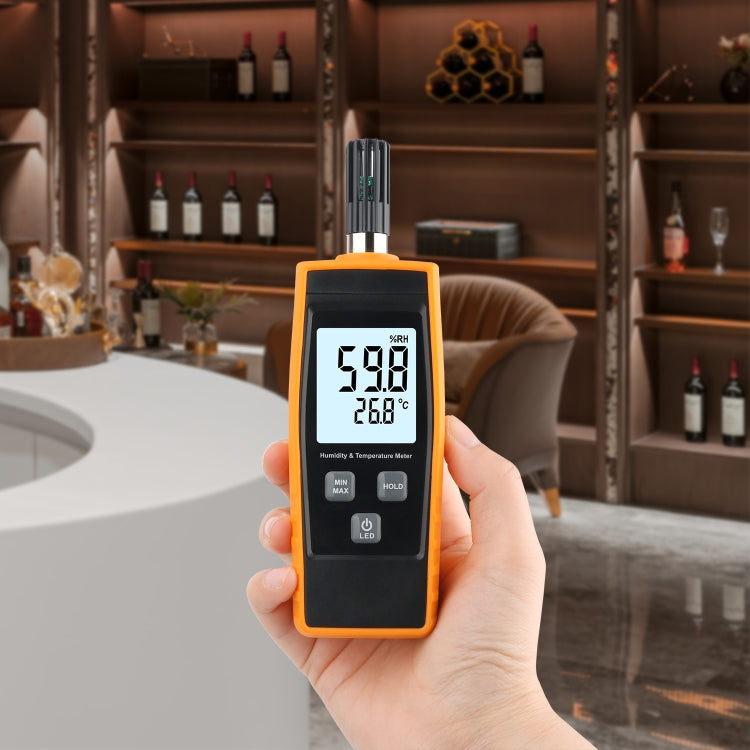 RZ852 Digital Temperature and Humidity Meter(Orange) - Thermostat & Thermometer by PMC Jewellery | Online Shopping South Africa | PMC Jewellery