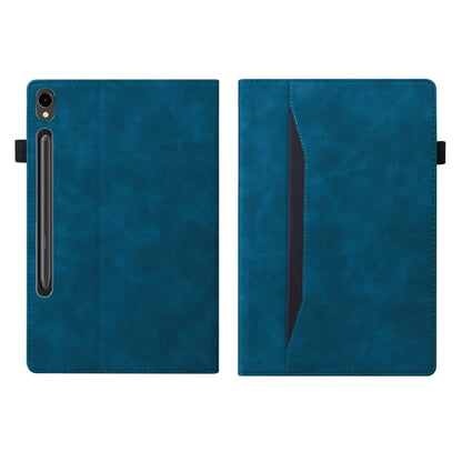 For Samsung Galaxy Tab S9+ /S8+ /S7+ Splicing Shockproof Smart Leather Tablet Case(Blue) - Galaxy Tab S9+ Cases by PMC Jewellery | Online Shopping South Africa | PMC Jewellery | Buy Now Pay Later Mobicred