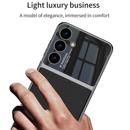 For Samsung Galaxy S24 5G GKK Plating TPU + Leather Full Coverage Phone Case(Carbon Fibre) - Galaxy Phone Cases by GKK | Online Shopping South Africa | PMC Jewellery | Buy Now Pay Later Mobicred