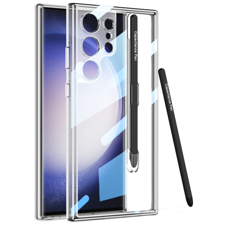 For Samsung Galaxy S24 Ultra 5G GKK Space Frame Transparent PC + TPU Phone Case with Pen(Transparent) - Galaxy S24 Ultra 5G Cases by GKK | Online Shopping South Africa | PMC Jewellery | Buy Now Pay Later Mobicred