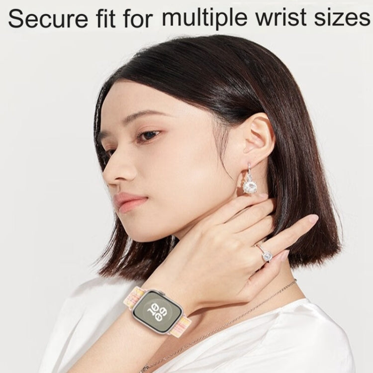 For Apple Watch SE 2022 44mm Loop Nylon Watch Band(Colorful Starlight) - free shipping - PMC TechLife - Order now!