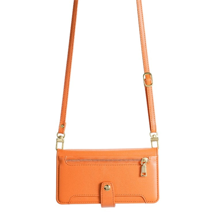 For itel A50 4G Sheep Texture Cross-body Zipper Wallet Leather Phone Case(Orange) - free shipping - PMC TechLife - Order now!