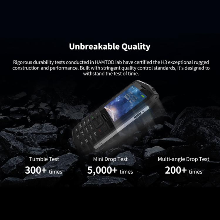 HAMTOD H3 Rugged Phone, EU Version, 2.8 inch T107 ARM CortexTM A7 Quad-core 1.0GHz, Network: 4G, VoLTE, BT, SOS(Red) - free shipping - PMC TechLife - Order now!