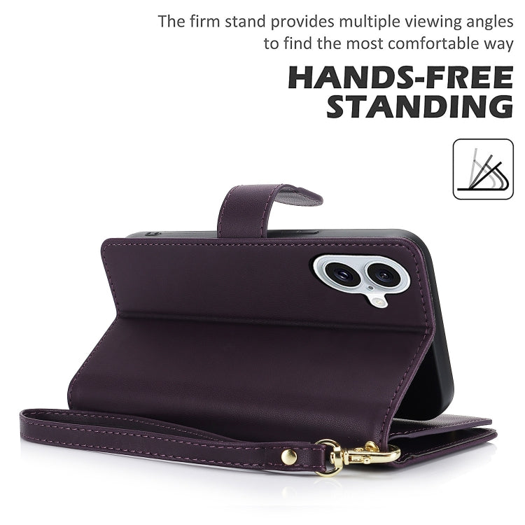 For iPhone 16 Plus Multi-Card Wallet RFID Leather Phone Case(Dark Purple) - free shipping - PMC TechLife - Order now!