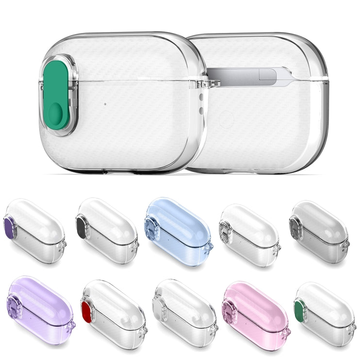 For AirPods 3 DUX DUCIS PECK Series Split Transparent Carbon Fiber Earphone Case(Purple) - For AirPods 3 by DUX DUCIS | Online Shopping South Africa | PMC Jewellery | Buy Now Pay Later Mobicred