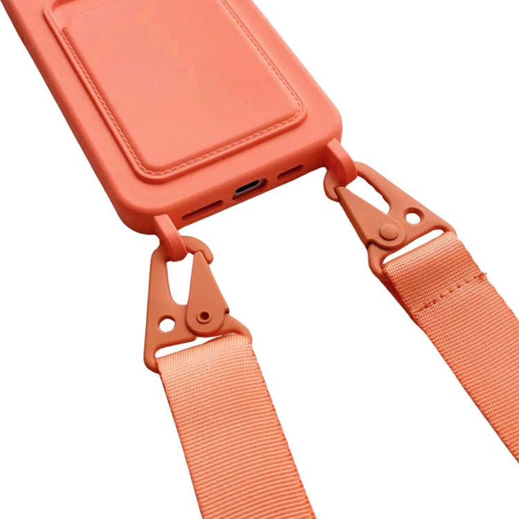 For iPhone 16 Pro Card Slot Liquid Silicone Phone Case with Lanyard(Dark Blue) - iPhone 16 Pro Cases by PMC TechLife | Online Shopping South Africa | PMC TechLife | Buy Now Pay Later Mobicred