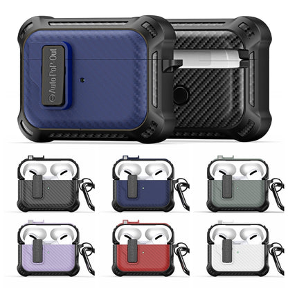 For AirPods Pro DUX DUCIS PECI Series Earbuds Box Protective Case(Purple) - For AirPods Pro by DUX DUCIS | Online Shopping South Africa | PMC Jewellery | Buy Now Pay Later Mobicred