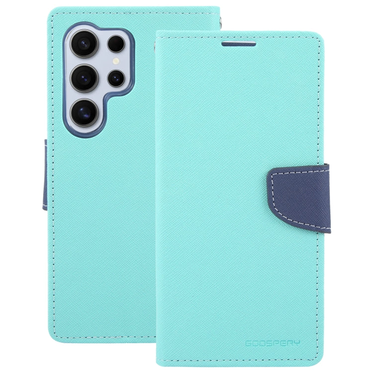 For Samsung Galaxy S24 Ultra 5G GOOSPERY FANCY DIARY Cross Texture Leather Phone Case(Mint Green) - Galaxy S24 Ultra 5G Cases by GOOSPERY | Online Shopping South Africa | PMC Jewellery | Buy Now Pay Later Mobicred