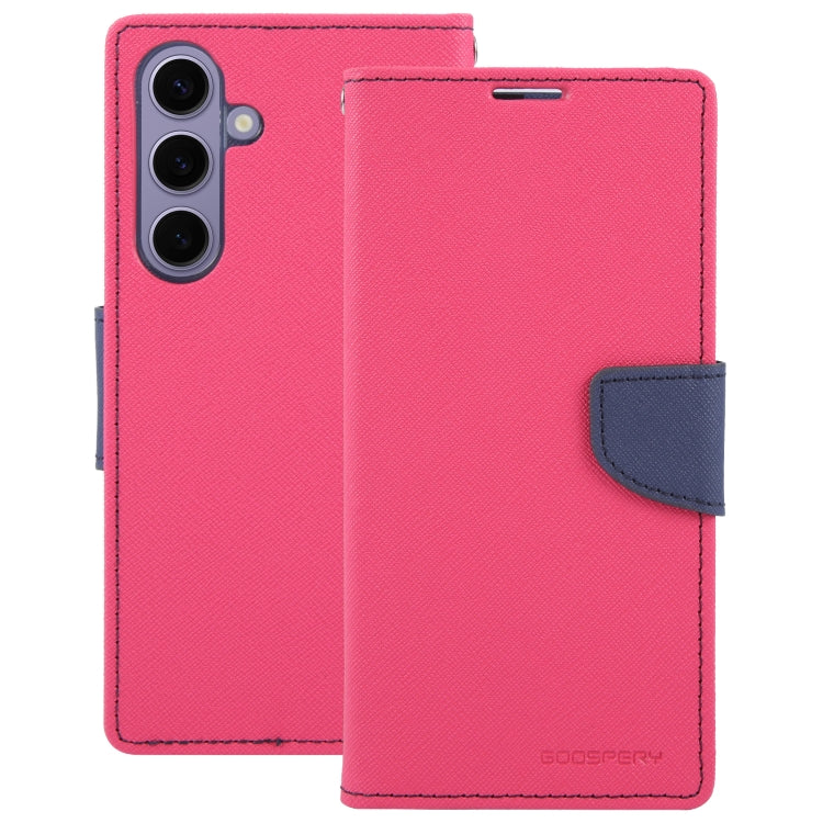 For Samsung Galaxy S24 5G GOOSPERY FANCY DIARY Cross Texture Leather Phone Case(Rose Red) - Galaxy S24 5G Cases by GOOSPERY | Online Shopping South Africa | PMC Jewellery | Buy Now Pay Later Mobicred