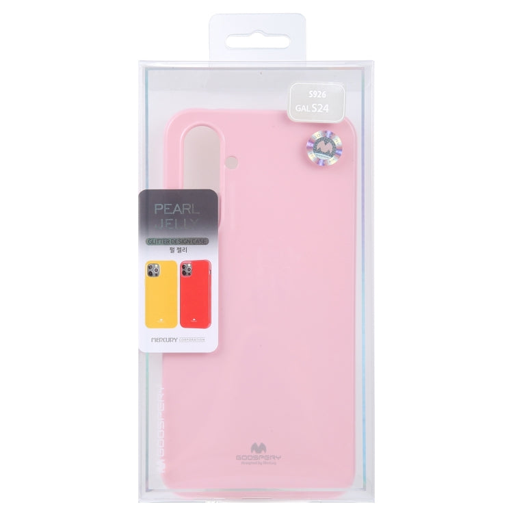 For Samsung Galaxy S24 5G GOOSPERY PEARL JELLY Shockproof TPU Phone Case(Pink) - Galaxy S24 5G Cases by GOOSPERY | Online Shopping South Africa | PMC Jewellery | Buy Now Pay Later Mobicred