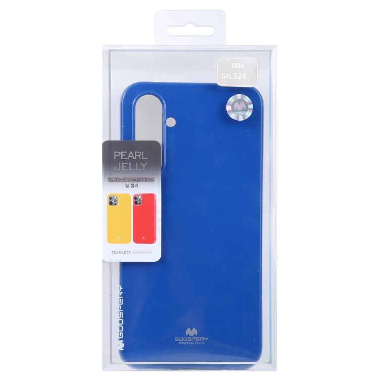 For Samsung Galaxy S24 5G GOOSPERY PEARL JELLY Shockproof TPU Phone Case(Blue) - Galaxy S24 5G Cases by GOOSPERY | Online Shopping South Africa | PMC Jewellery | Buy Now Pay Later Mobicred