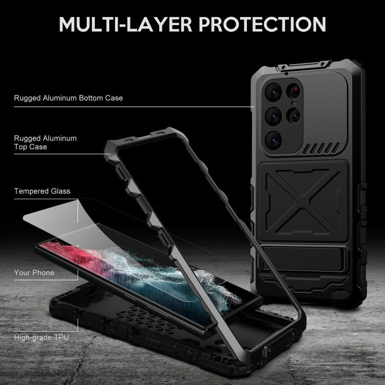 For Samsung Galaxy S24 Ultra 5G R-JUST Life Waterproof Dustproof Shockproof Phone Case(Black) - Galaxy S24 Ultra 5G Cases by R-JUST | Online Shopping South Africa | PMC Jewellery