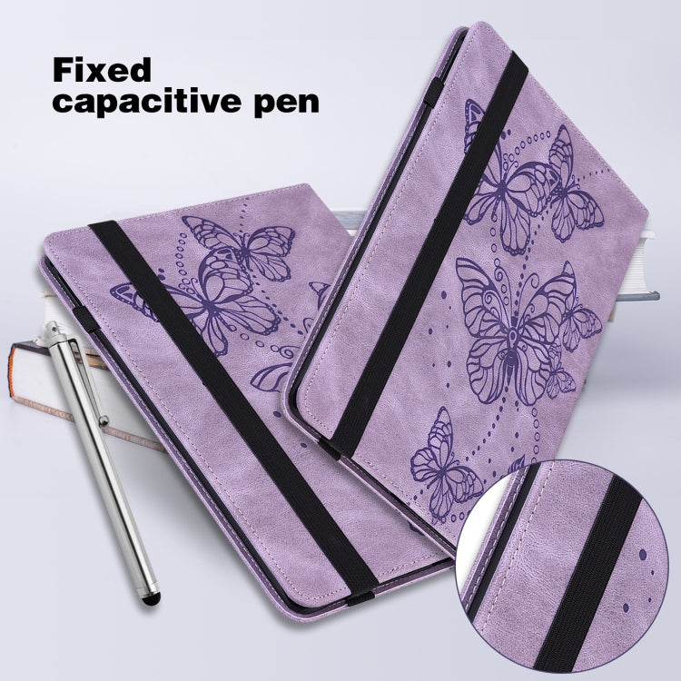 For Lenovo Tab M11 / Xiaoxin Pad 11 2024 Embossed Butterfly Pattern Leather Tablet Case(Purple) - Lenovo by PMC Jewellery | Online Shopping South Africa | PMC Jewellery | Buy Now Pay Later Mobicred
