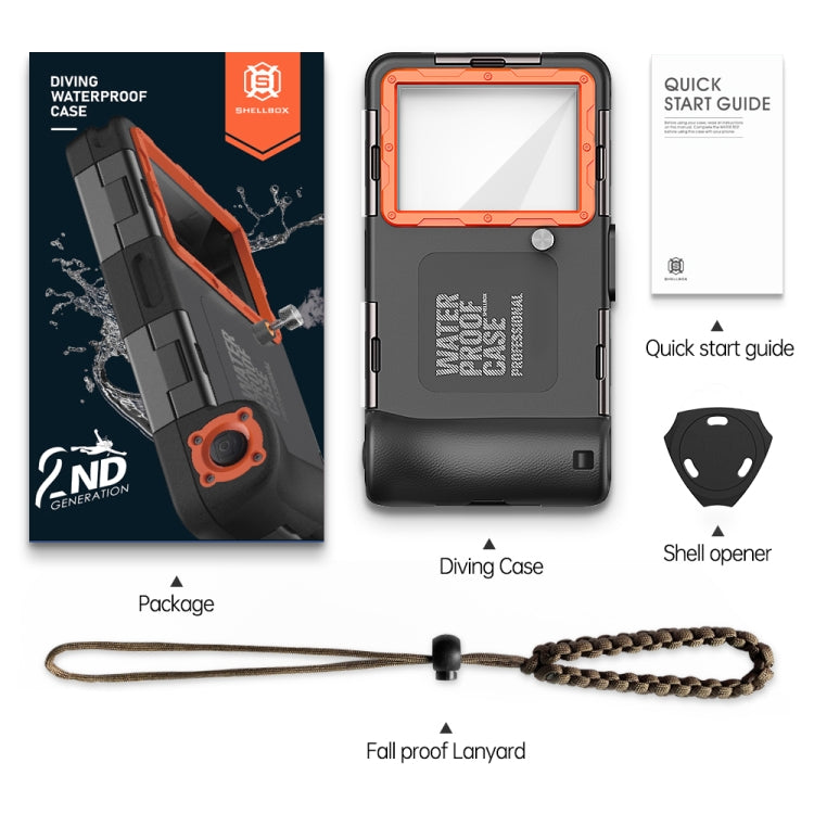 Diving Shell Gen2 Upgrade IP68 Waterproof Phone Case(Black Orange) - free shipping - PMC TechLife - Order now!