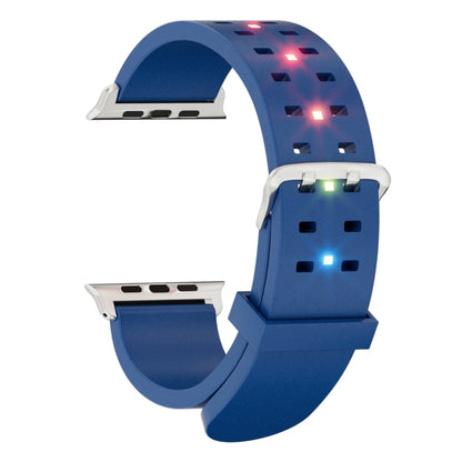 For Apple Watch Series 5 40mm Luminous Colorful Light Silicone Watch Band(Blue) - Watch Bands by PMC Jewellery | Online Shopping South Africa | PMC Jewellery