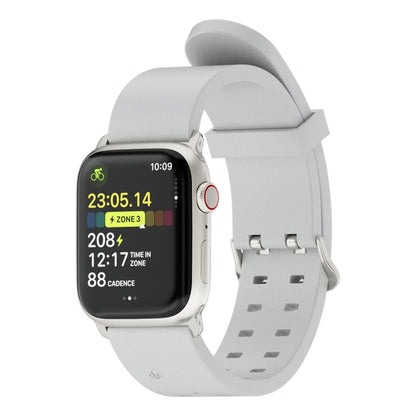 For Apple Watch Series 2 38mm Luminous Colorful Light Silicone Watch Band(Light Grey) - Watch Bands by PMC Jewellery | Online Shopping South Africa | PMC Jewellery