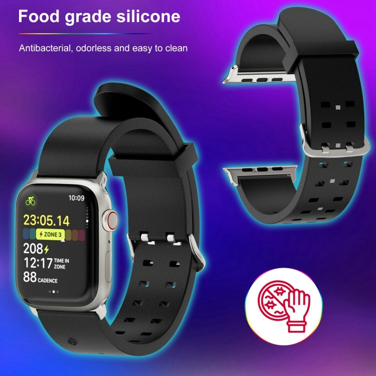 For Apple Watch 38mm Luminous Colorful Light Silicone Watch Band(Red) - Watch Bands by PMC TechLife | Online Shopping South Africa | PMC TechLife