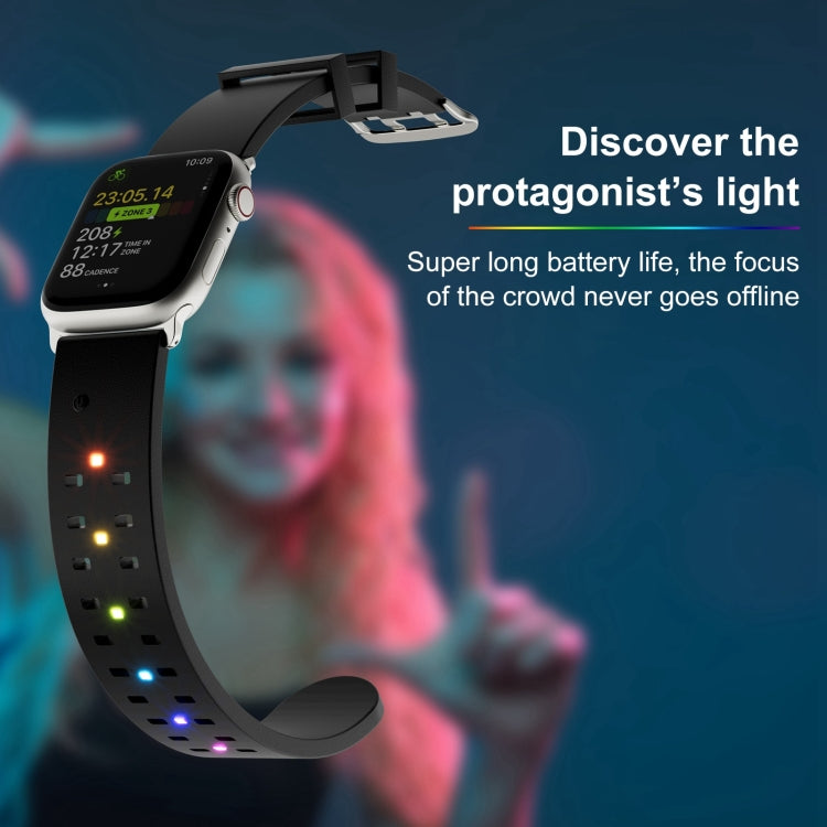 22mm Luminous Colorful Light Silicone Watch Band(Green) - 22mm Bands by PMC TechLife | Online Shopping South Africa | PMC TechLife | Buy Now Pay Later Mobicred