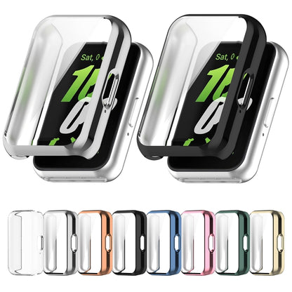 For Samsung Galaxy Fit 3 Full Coverage TPU Electroplated Watch Protective Case(Transparent White) - Watch Cases by PMC Jewellery | Online Shopping South Africa | PMC Jewellery