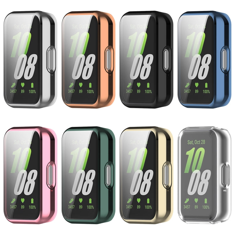 For Samsung Galaxy Fit 3 Full Coverage TPU Electroplated Watch Protective Case(Silver) - Watch Cases by PMC TechLife | Online Shopping South Africa | PMC TechLife