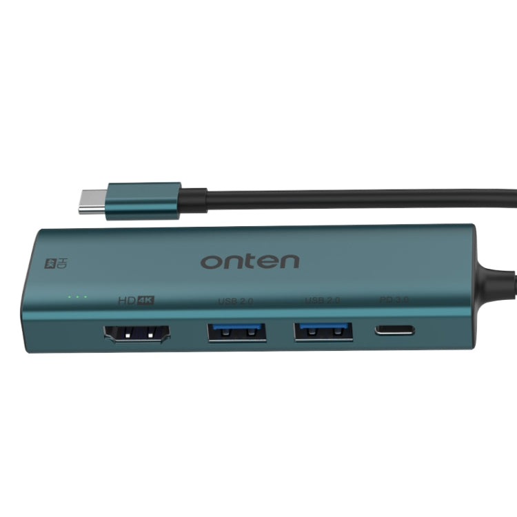 Onten UC126 5 in 1 USB-C / Type-C to Dual HDM I+ USB2.0 + PD3.0 Multi-function HUB Docking Station - USB HUB by Onten | Online Shopping South Africa | PMC Jewellery | Buy Now Pay Later Mobicred