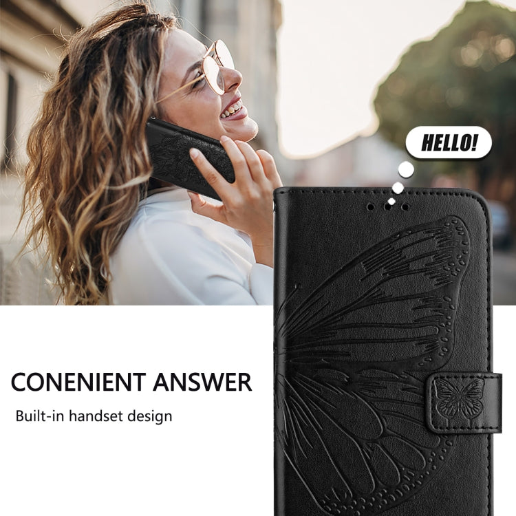 For Google Pixel 9 Pro XL Embossed Butterfly Leather Phone Case(Black) - Google Cases by PMC Jewellery | Online Shopping South Africa | PMC Jewellery | Buy Now Pay Later Mobicred