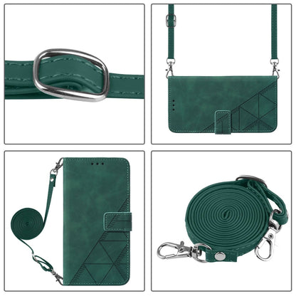 For Google Pixel 9 Pro XL Crossbody 3D Embossed Flip Leather Phone Case(Dark Green) - Google Cases by PMC Jewellery | Online Shopping South Africa | PMC Jewellery | Buy Now Pay Later Mobicred