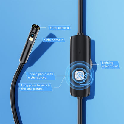 AN112 8mm Double Lenses HD Industry Endoscope Type-C + Micro USB + 8 Pin Connection, Length:3.5m Soft Tube -  by PMC Jewellery | Online Shopping South Africa | PMC Jewellery | Buy Now Pay Later Mobicred