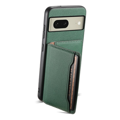 For Google Pixel 8 Calf Texture Card Bag Design Full Coverage Phone Case(Green) - Google Cases by PMC Jewellery | Online Shopping South Africa | PMC Jewellery | Buy Now Pay Later Mobicred