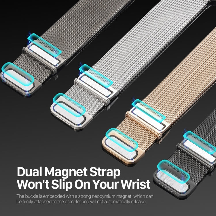 For Apple Watch SE 2023 44mm DUX DUCIS Milanese Pro Series Stainless Steel Watch Band(Graphite) - Watch Bands by DUX DUCIS | Online Shopping South Africa | PMC Jewellery