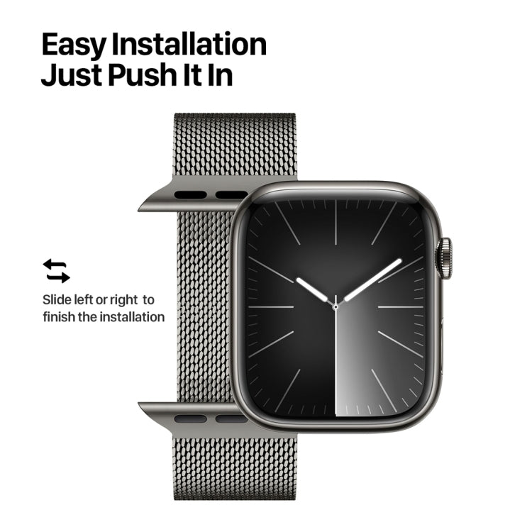 For Apple Watch Series 8 45mm DUX DUCIS Milanese Pro Series Stainless Steel Watch Band(Graphite) - Watch Bands by DUX DUCIS | Online Shopping South Africa | PMC Jewellery