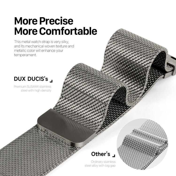 For Apple Watch Series 2 42mm DUX DUCIS Milanese Pro Series Stainless Steel Watch Band(Graphite) - Watch Bands by DUX DUCIS | Online Shopping South Africa | PMC Jewellery