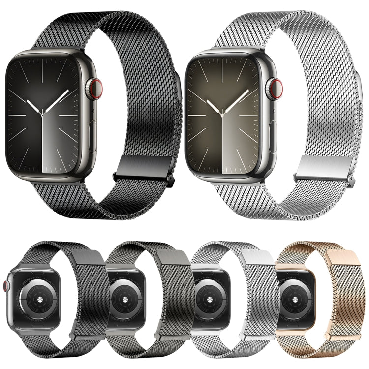 For Apple Watch 38mm DUX DUCIS Milanese Pro Series Stainless Steel Watch Band(Black) - Watch Bands by DUX DUCIS | Online Shopping South Africa | PMC Jewellery