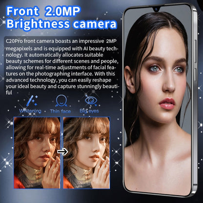 C20 Pro / X19, 2GB+16GB, 6.49 inch Face Identification Android 8.1 MTK6580A Quad Core, Network: 3G, Dual SIM(Black) -  by PMC Jewellery | Online Shopping South Africa | PMC Jewellery