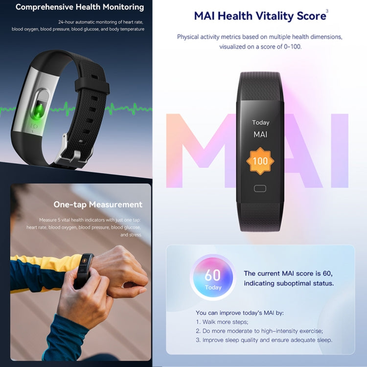 S5-4 Smart Bracelet IP68 Waterproof Heart Rate Sport Fitness Tracker Smart Watch(Blue) - Smart Wristbands by PMC Jewellery | Online Shopping South Africa | PMC Jewellery