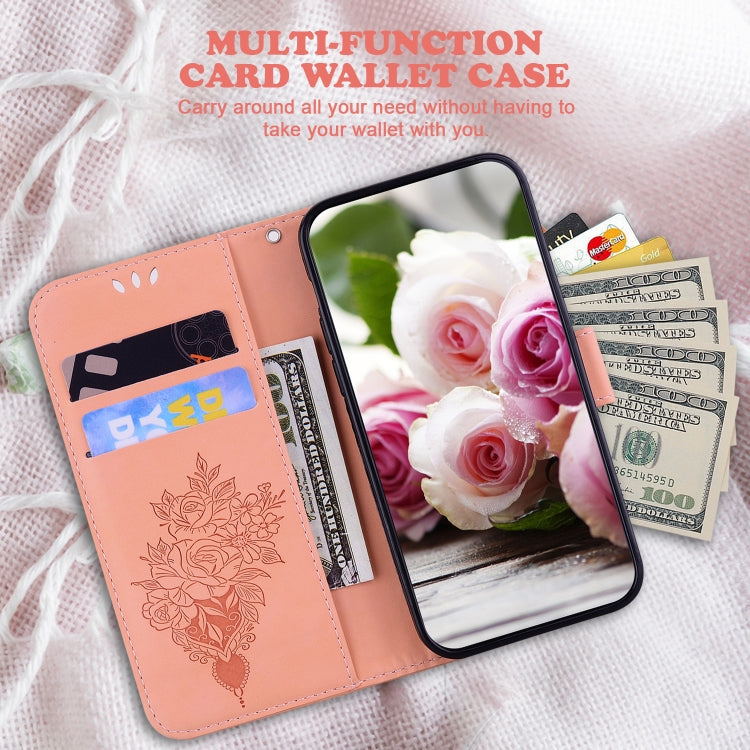 For Google Pixel 9 Pro Butterfly Rose Embossed Leather Phone Case(Pink) - Google Cases by PMC Jewellery | Online Shopping South Africa | PMC Jewellery | Buy Now Pay Later Mobicred