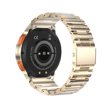 LEMFO AK59 1.43 inch AMLOED Round Screen Steel Strap Smart Watch(Gold) - Smart Watches by LEMFO | Online Shopping South Africa | PMC Jewellery