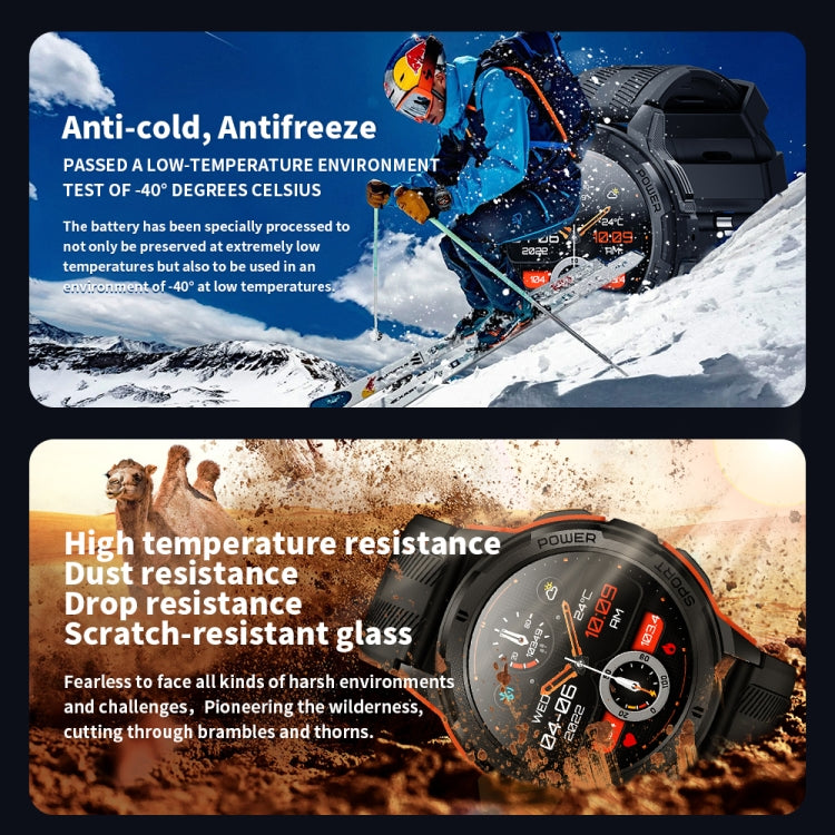 LEMFO C25 1.43 inch HD Round Screen Outdoor Smart Watch Supports Blood Oxygen Detection/Sedentary Reminder(Black Grey) - free shipping - PMC TechLife - Order now!