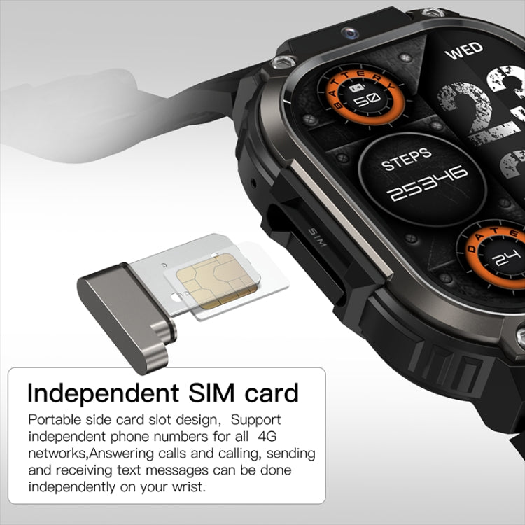 LEMFO DM63 2.13 inch AMOLED Square Screen Smart Watch Android 8.1, Specification:2GB+16GB(Black) - free shipping - PMC TechLife - Order now!