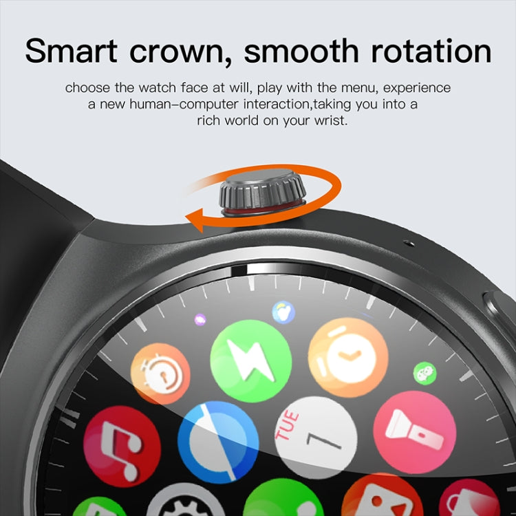 LEMFO DM80 1.43 inch AMOLED Round Screen Smart Watch Android 8.1, Specification:2GB+16GB(Black) - Android Watch by LEMFO | Online Shopping South Africa | PMC TechLife | Buy Now Pay Later Mobicred